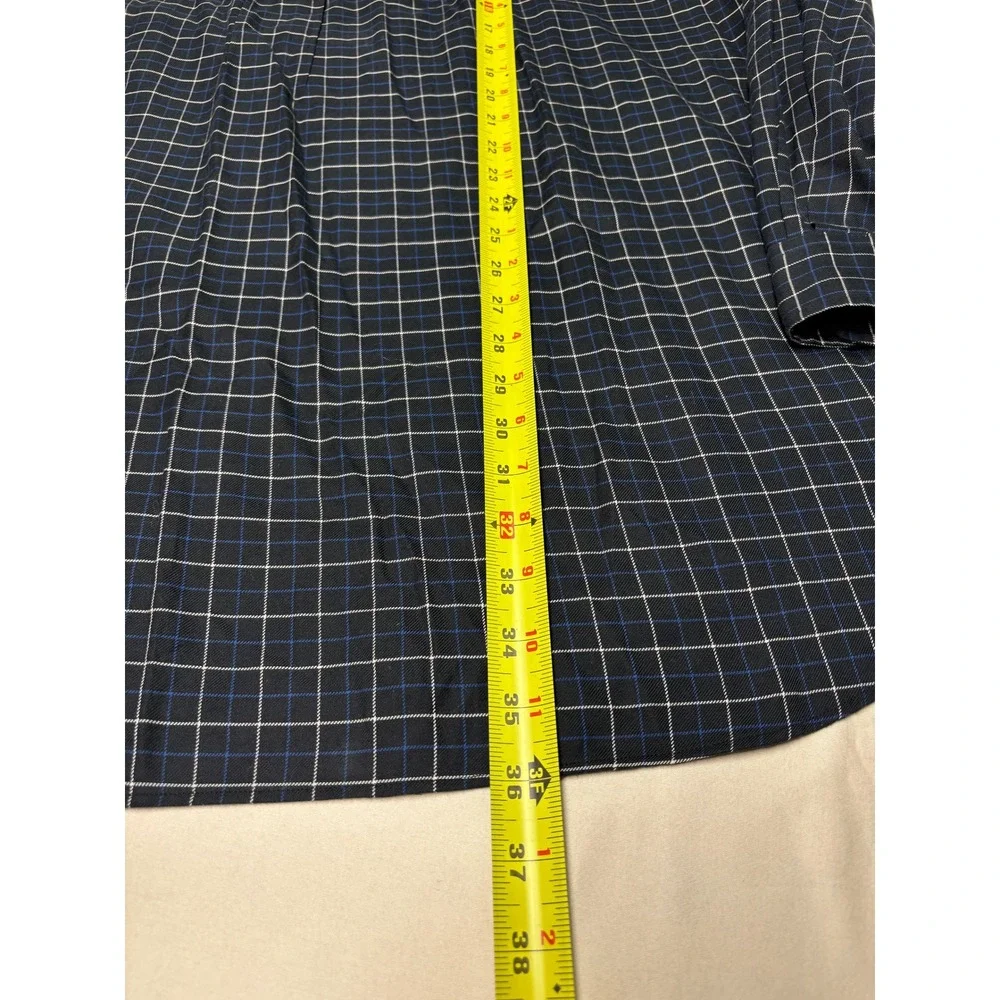 Ralph Lauren Mens 2XLT Tall Classic Fit Button Down Shirt Navy‎ Blue Grid Check